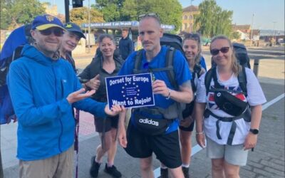 Dorset for Europe participates in NRM Ramble to Brussels