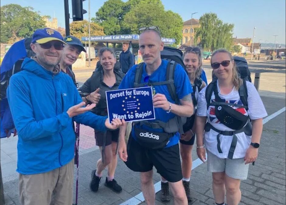 Dorset for Europe participates in NRM Ramble to Brussels