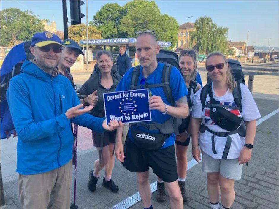 Dorset for Europe meets with NRM walk to Brussels